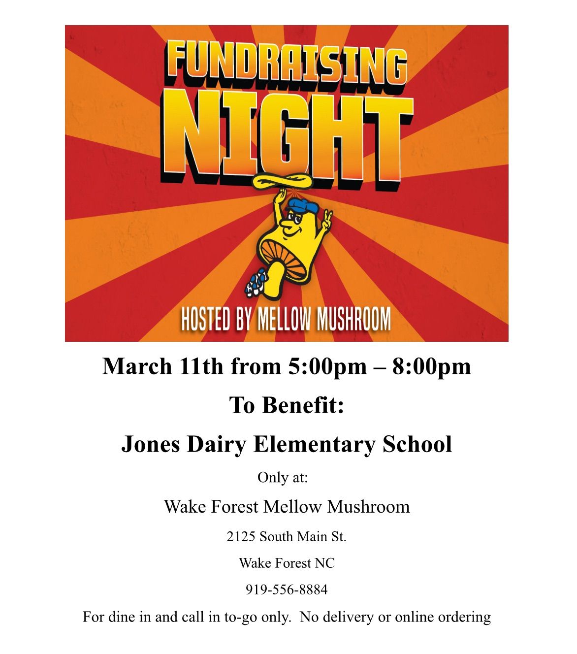 JDE Spirit Night at Mellow Mushroom