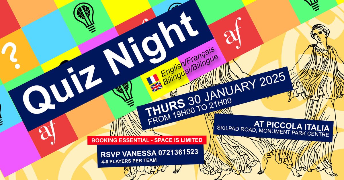 Quiz Night - Mythology, history, geography, literature, music and sport