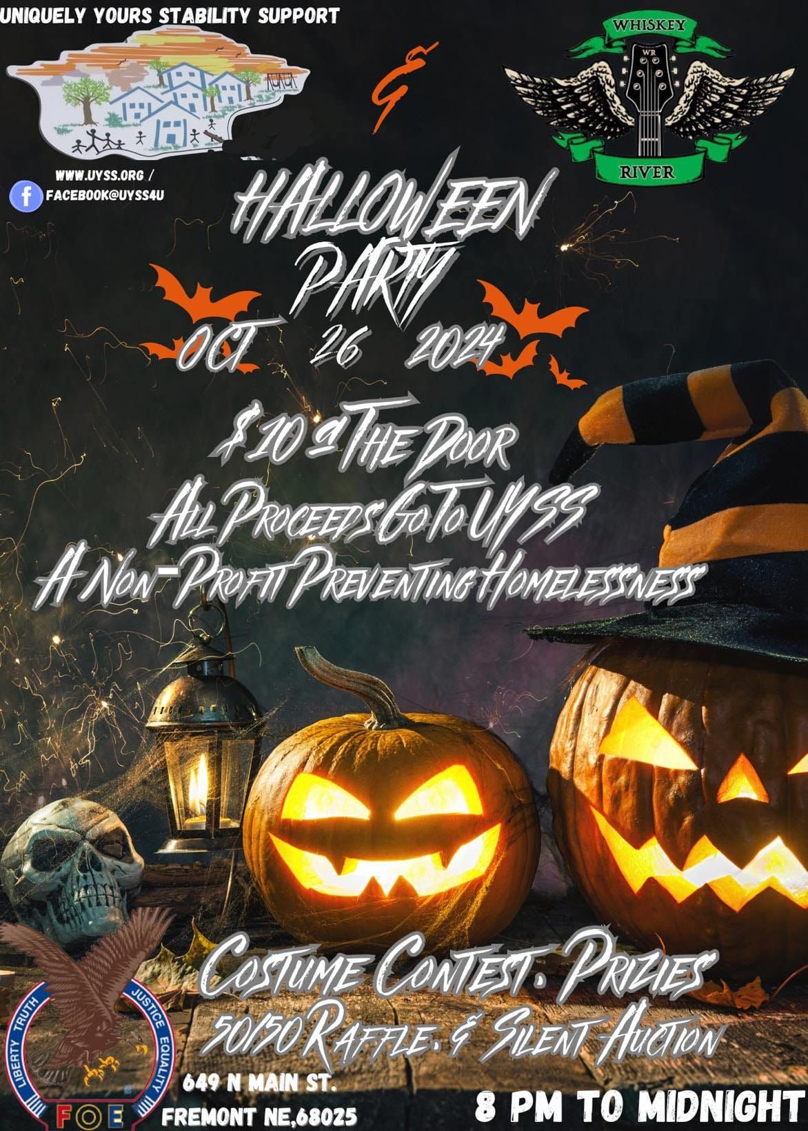 Whiskey River & UYSS Fremont Eagles Club Halloween Bash!