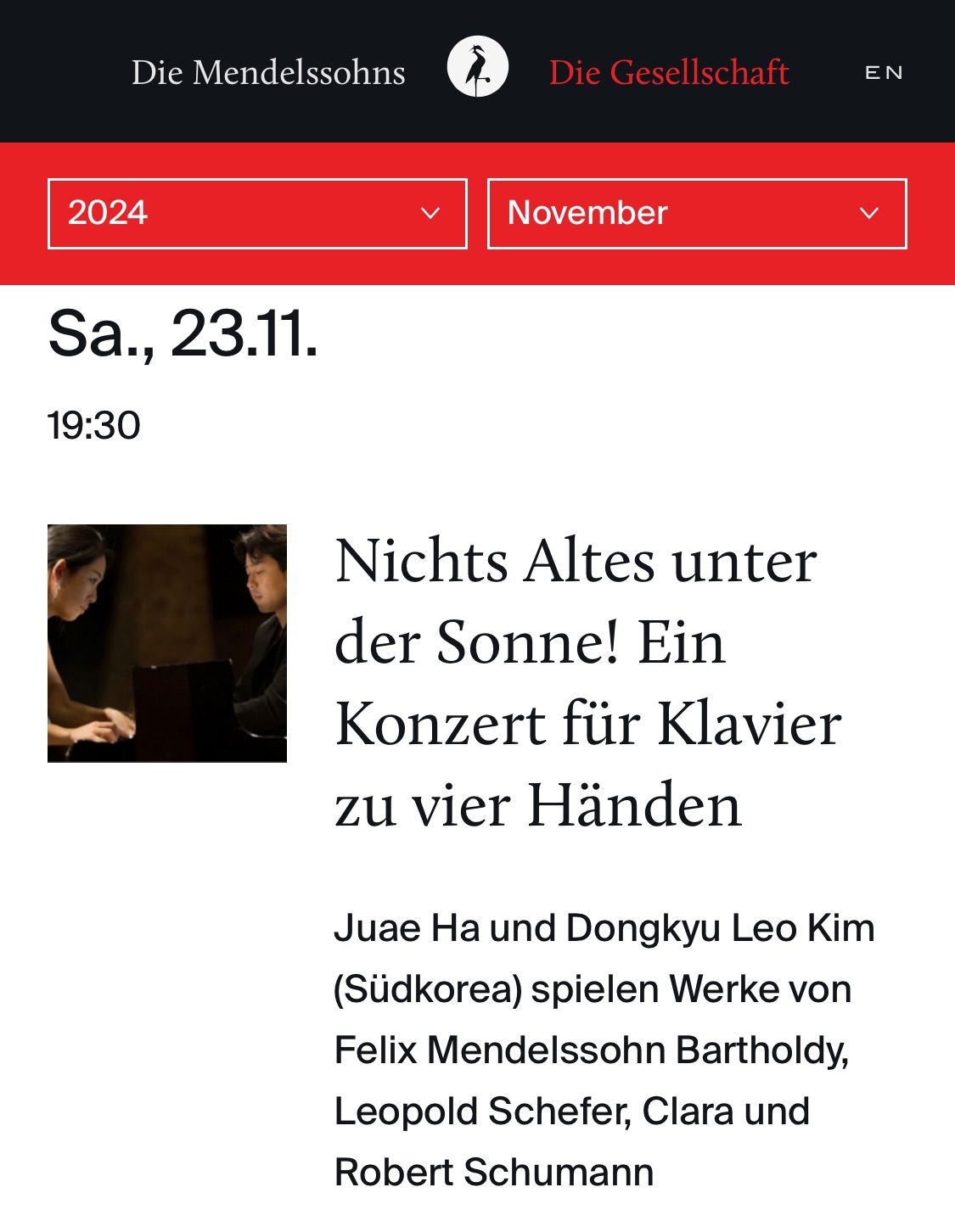 Nichts Altes unter der Sonne! Ein Konzert f\u00fcr Klavier zu vier H\u00e4nden