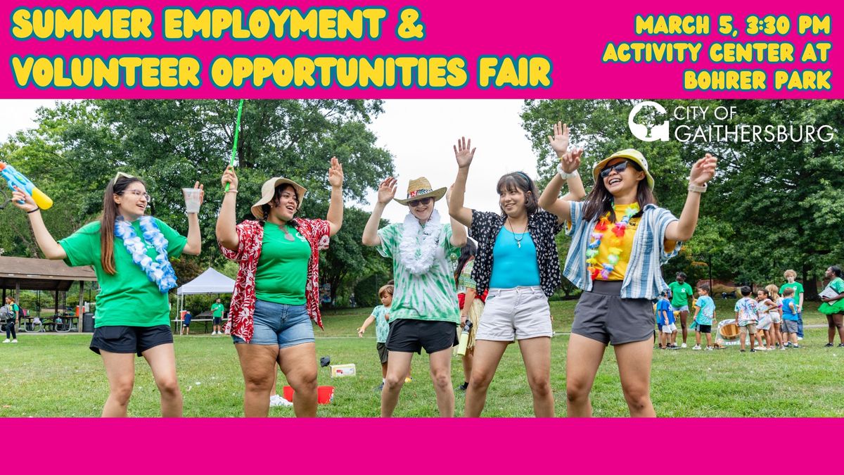 Summer Employment & Volunteer Opportunities Fair