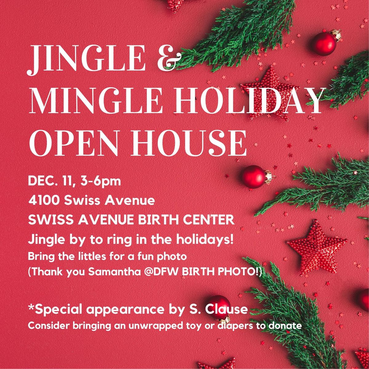 HOLIDAY OPEN HOUSE