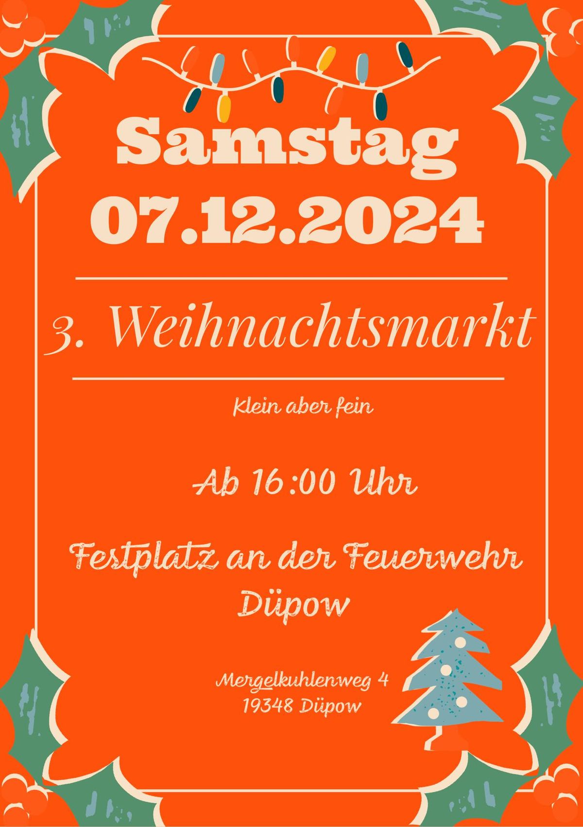 3. Weihnachtsmarkt D\u00fcpow