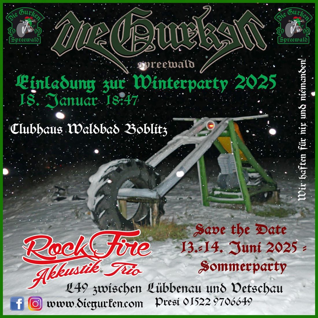 Winterparty Die Gurken Spreewald \ud83e\udd52