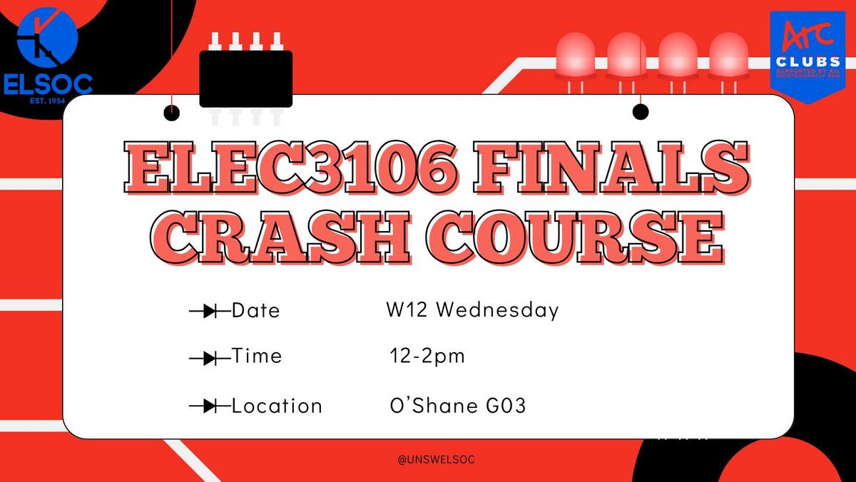 UNSW ELSOC PRESENTS: ELEC3106 Finals Crash Course