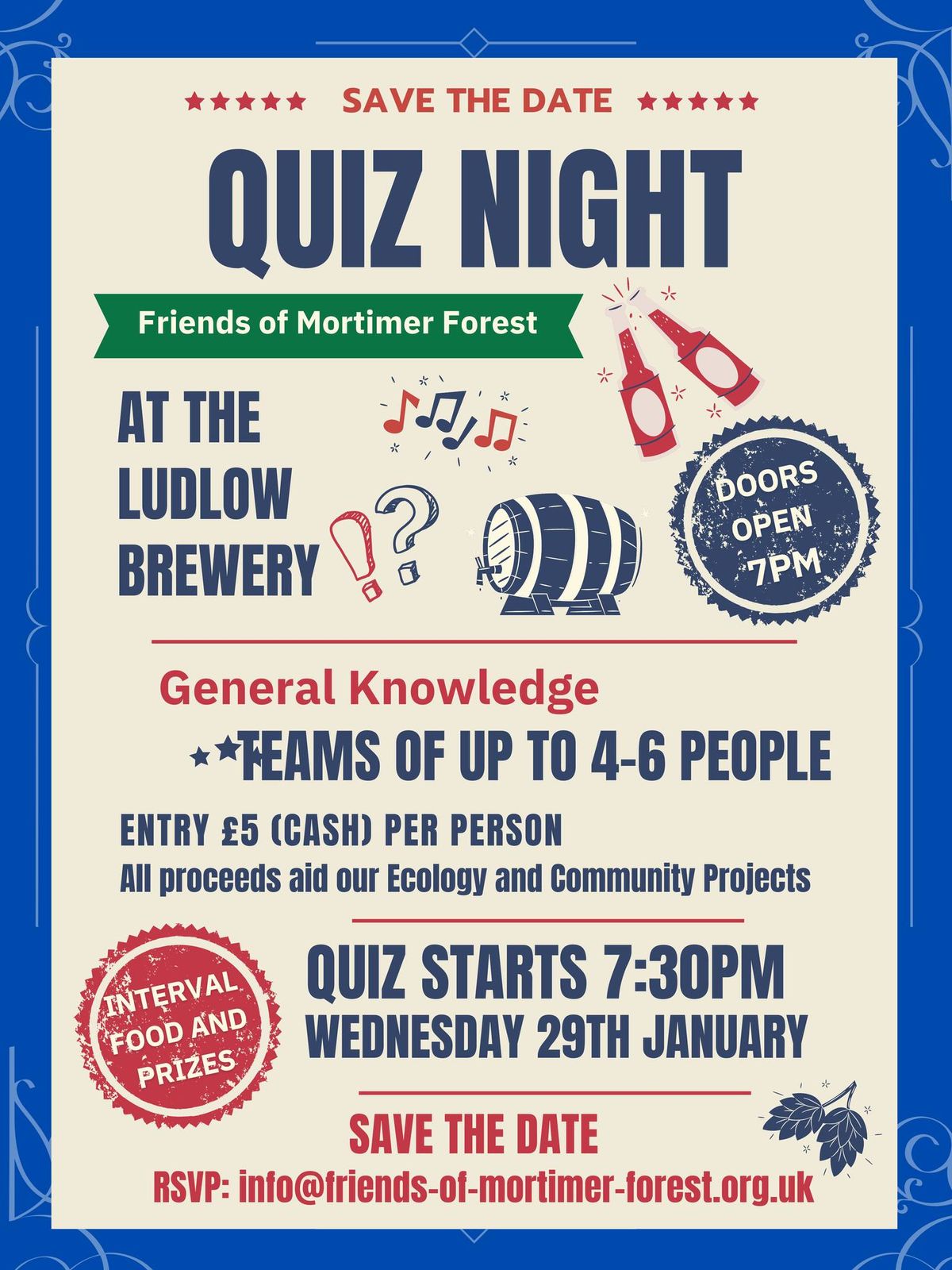 Charity Quiz Night at the Ludlow Brewery