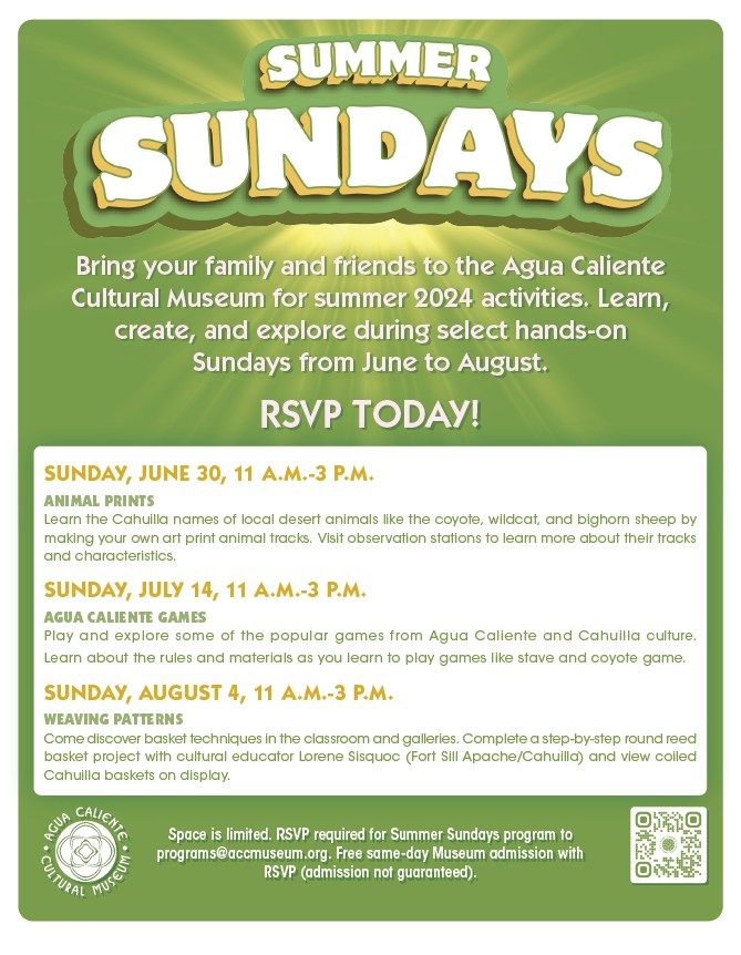 "Summer Sundays" at the Agua Caliente Cultural Museum