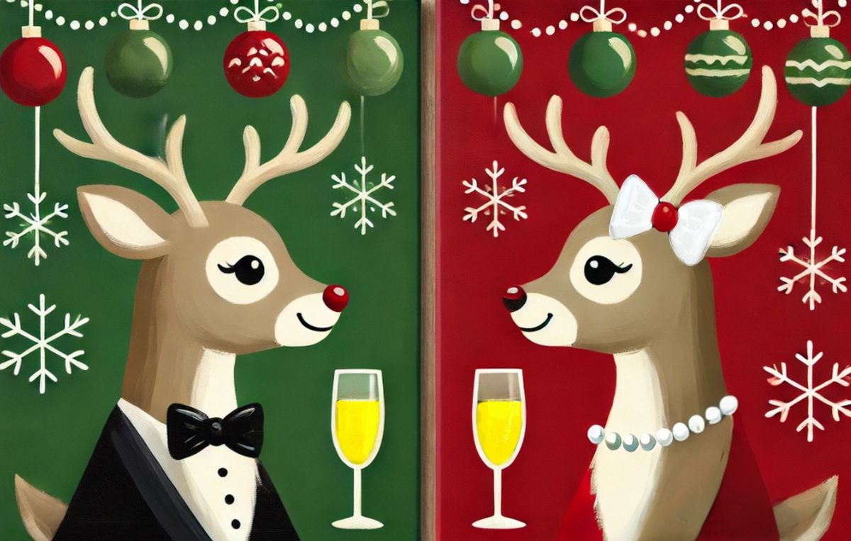 Festive Reindeer - Couples Paint Night Charlotte