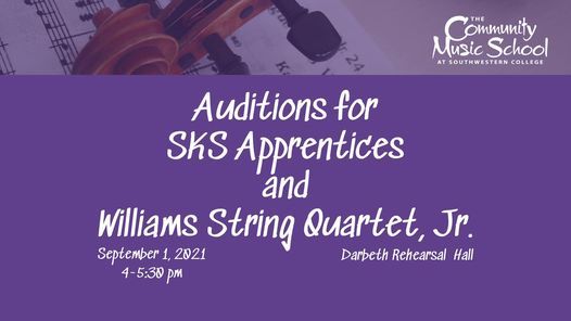 SKS Apprentice and Williams String Quartet, Jr Auditions