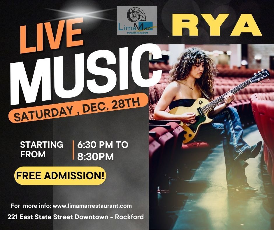 Rya Live Music, FREE ADMISSION Last Saturday of 2024''