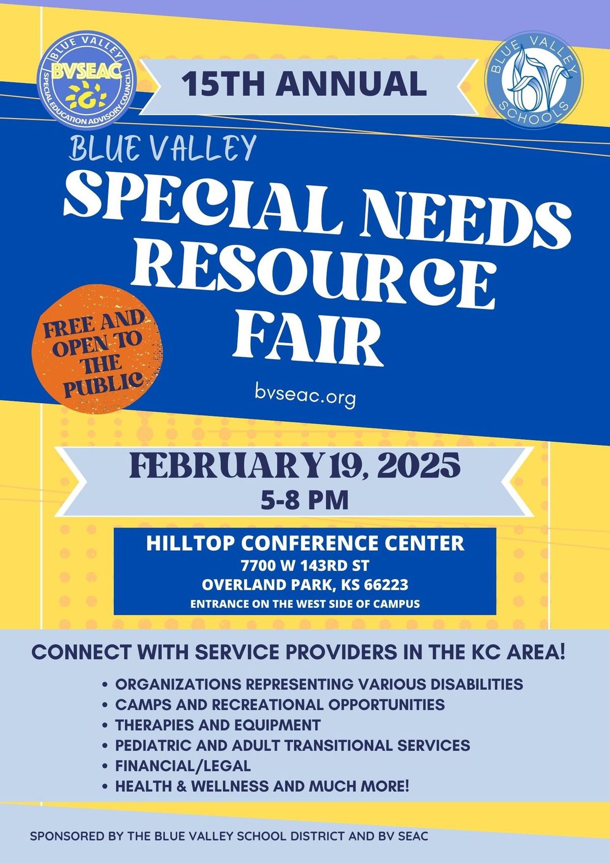 Blue Valley 2025 Special Needs Resource Fair