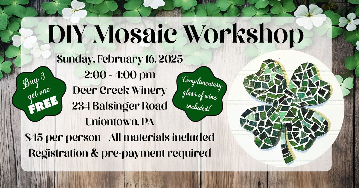 Lucky Shamrock Mosaic Workshop