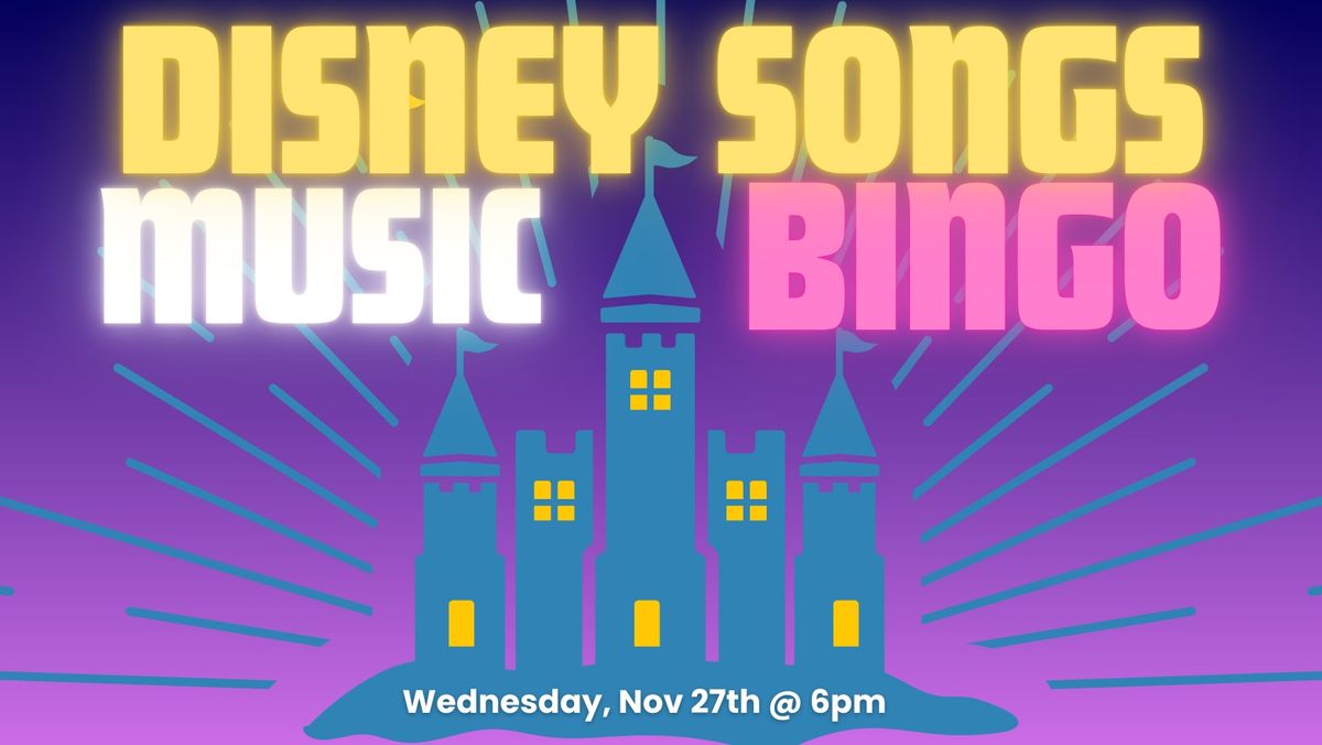 Disney Songs Music Bingo