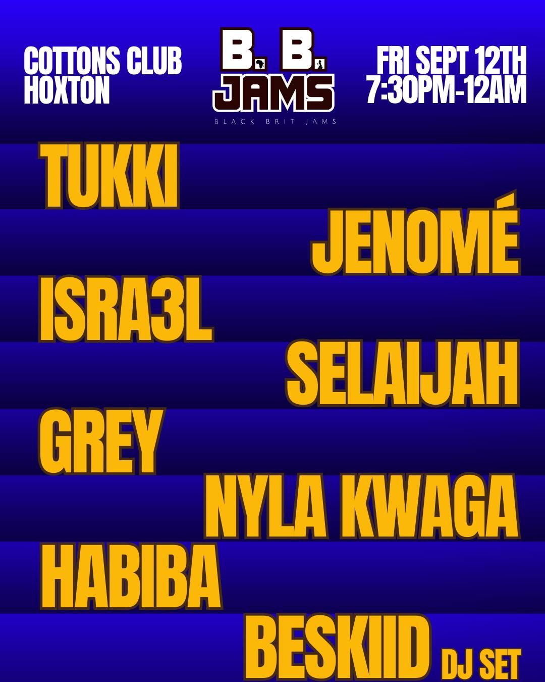 B.B. Jams - Grey, Jenome, Habiba, Nyla Kwaga, and Isra3l