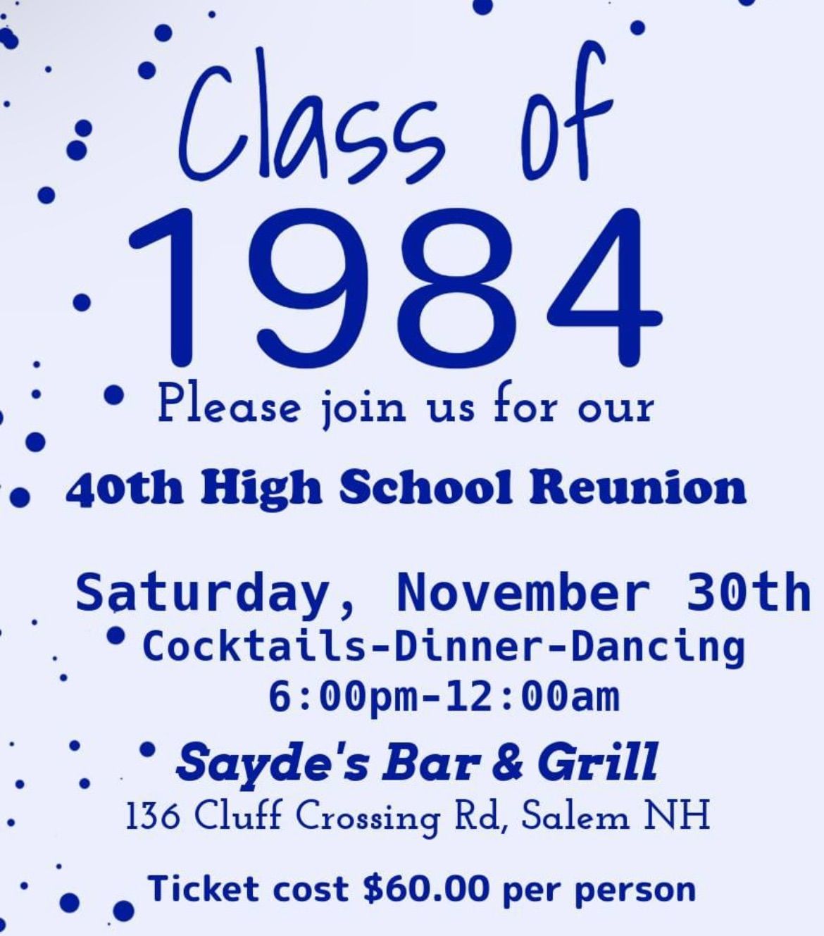 SHS Class of 1984 Reunion