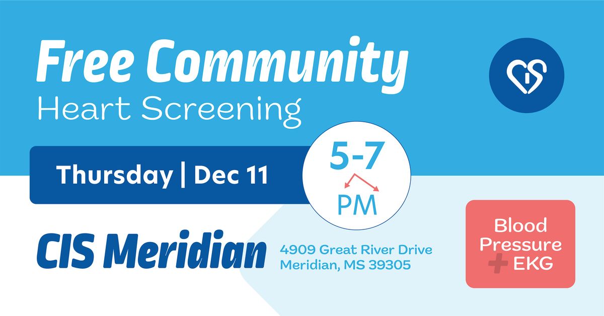 CIS Meridian: Free EKG and Blood Pressure Screening