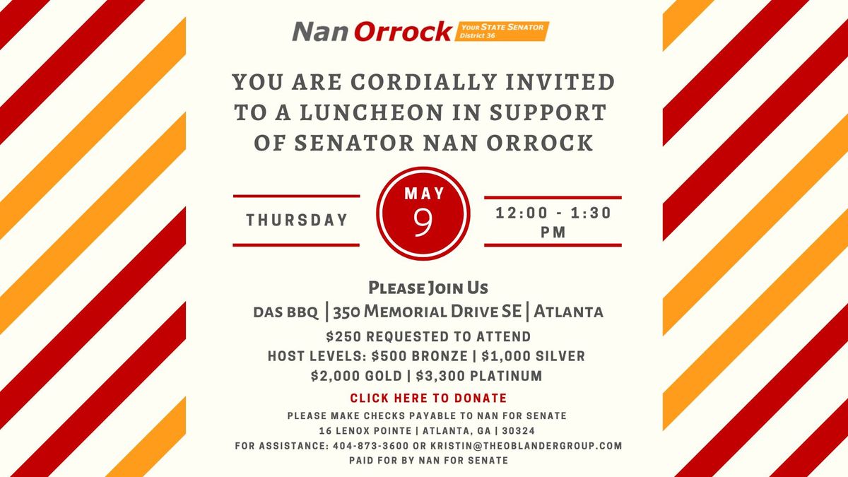 Luncheon in Support of Senator Nan Orrock