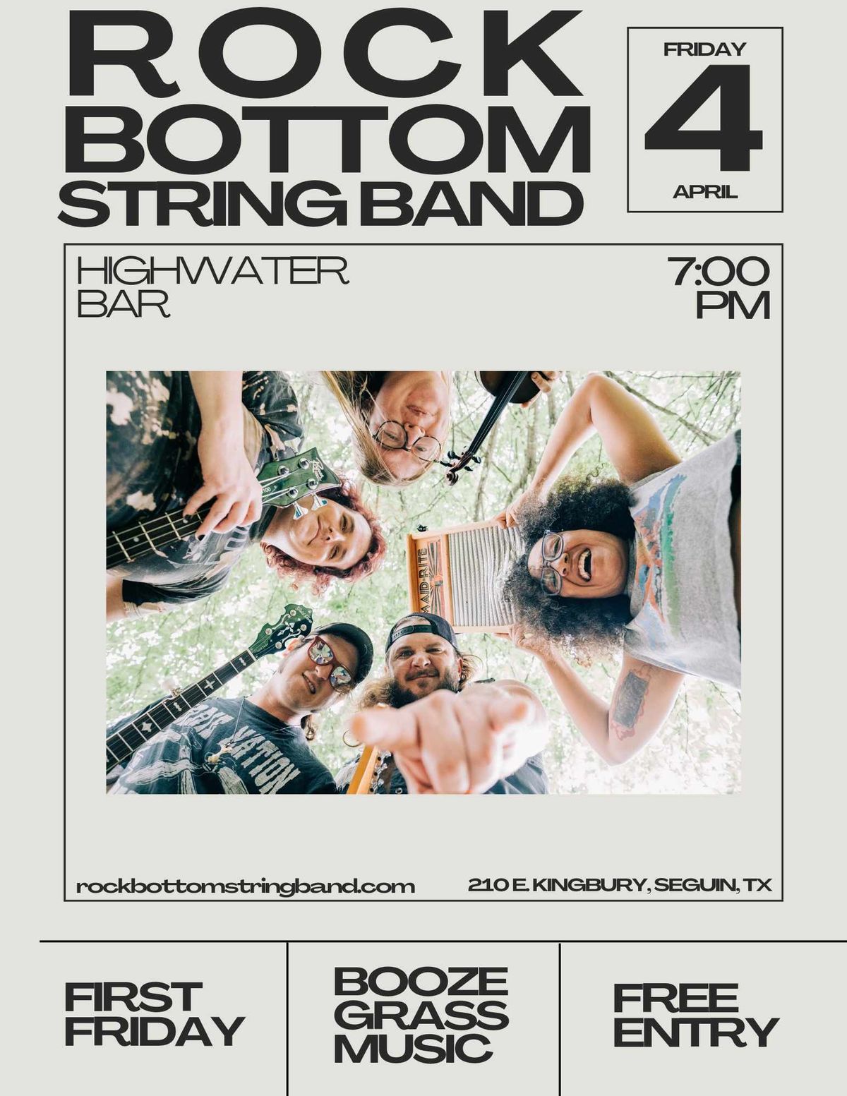 Rock Bottom String Band At Highwater Bar