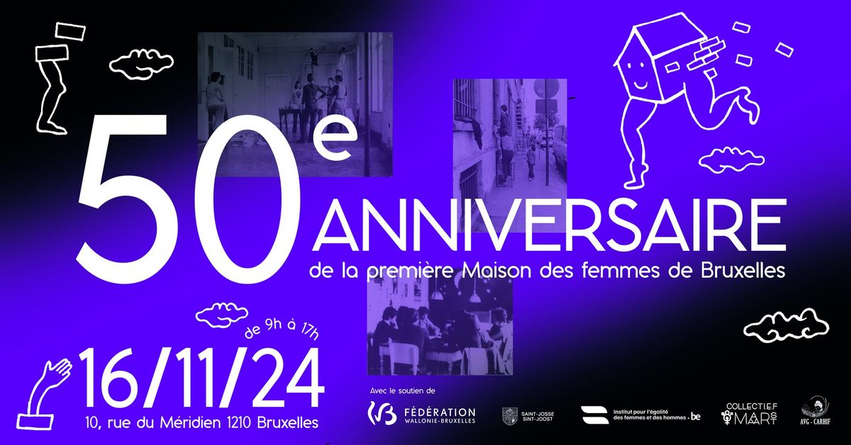 50\u00e8me anniversaire de la premi\u00e8re Maison des femmes de Bruxelles