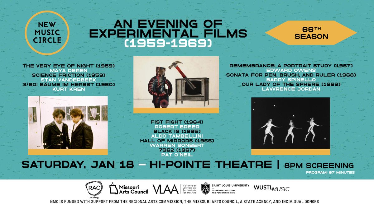 NMC and Cinema STL Present: An Evening of Experimental Films (1959-1969)