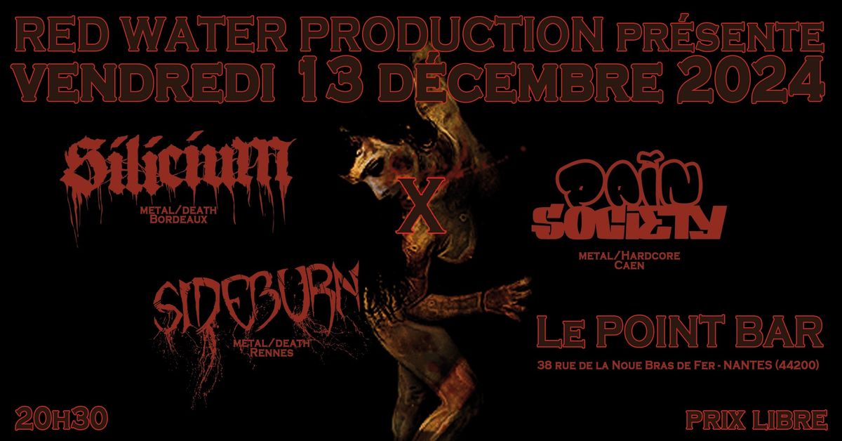 CONCERT METAL \/ SILICIUM + PAIN SOCIETY + SIDEBURN