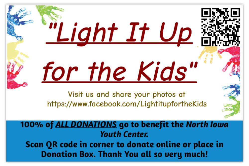 Light It Up for the Kids Block Party (Benefit\/Fundraiser for the North Iowa Youth Center)