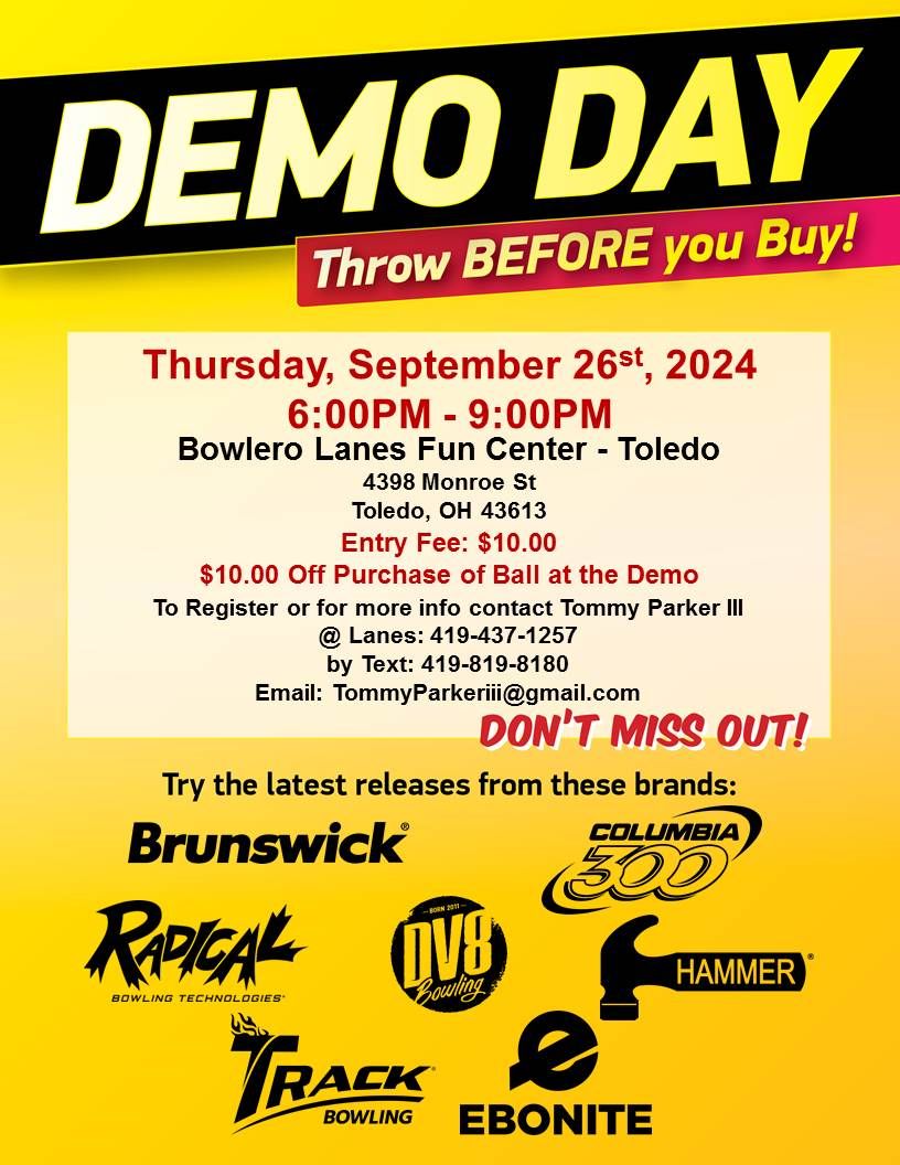 Demo Event - Bowlero Lanes Fun Center (Toledo)