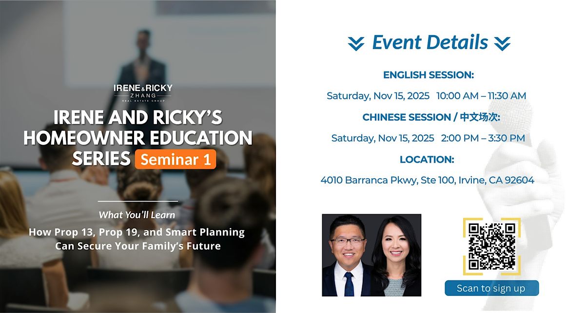 Irene and Ricky's Homeowner Education Series Seminar 1