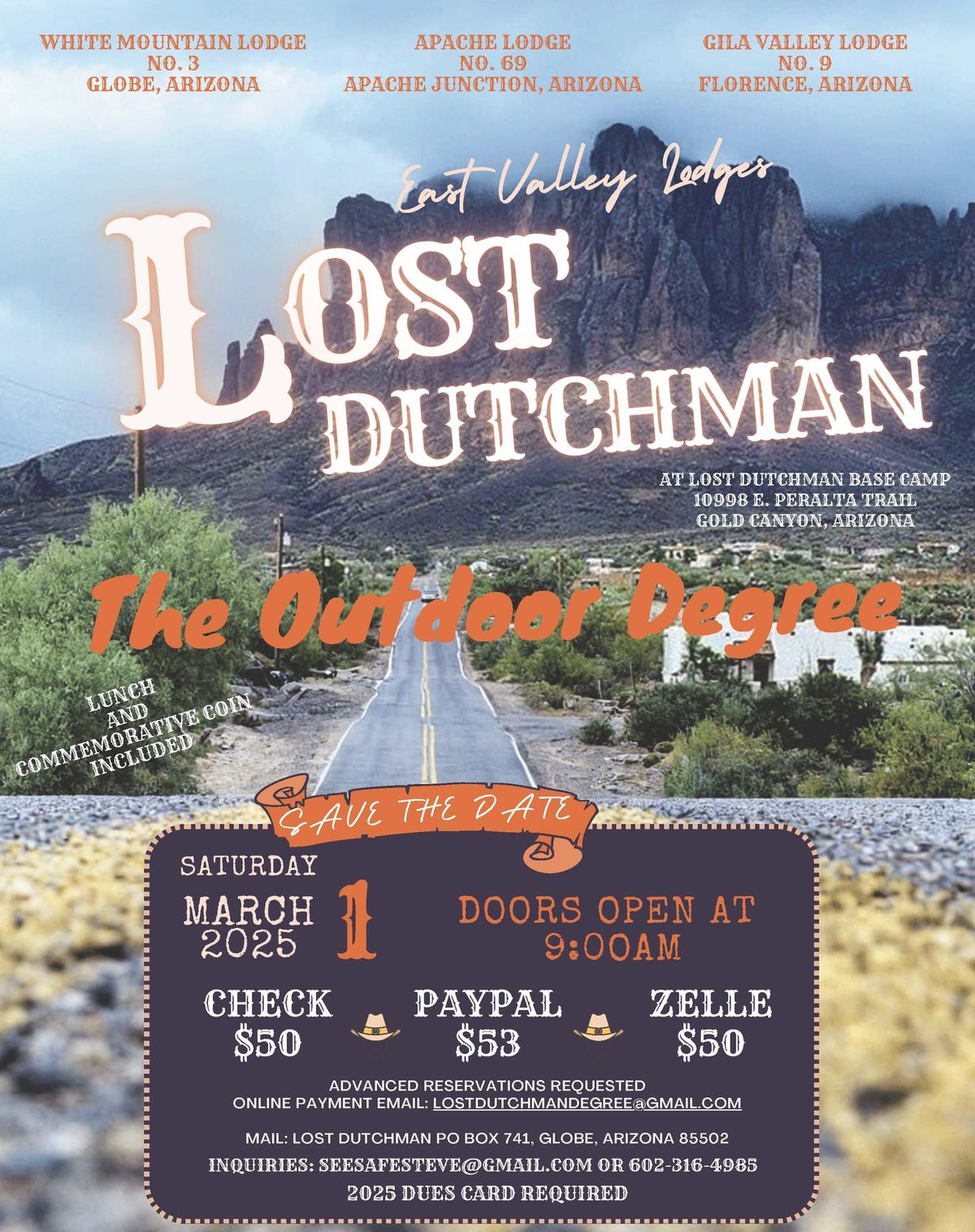 7th Annual Lost Dutchman Outdoor Degree