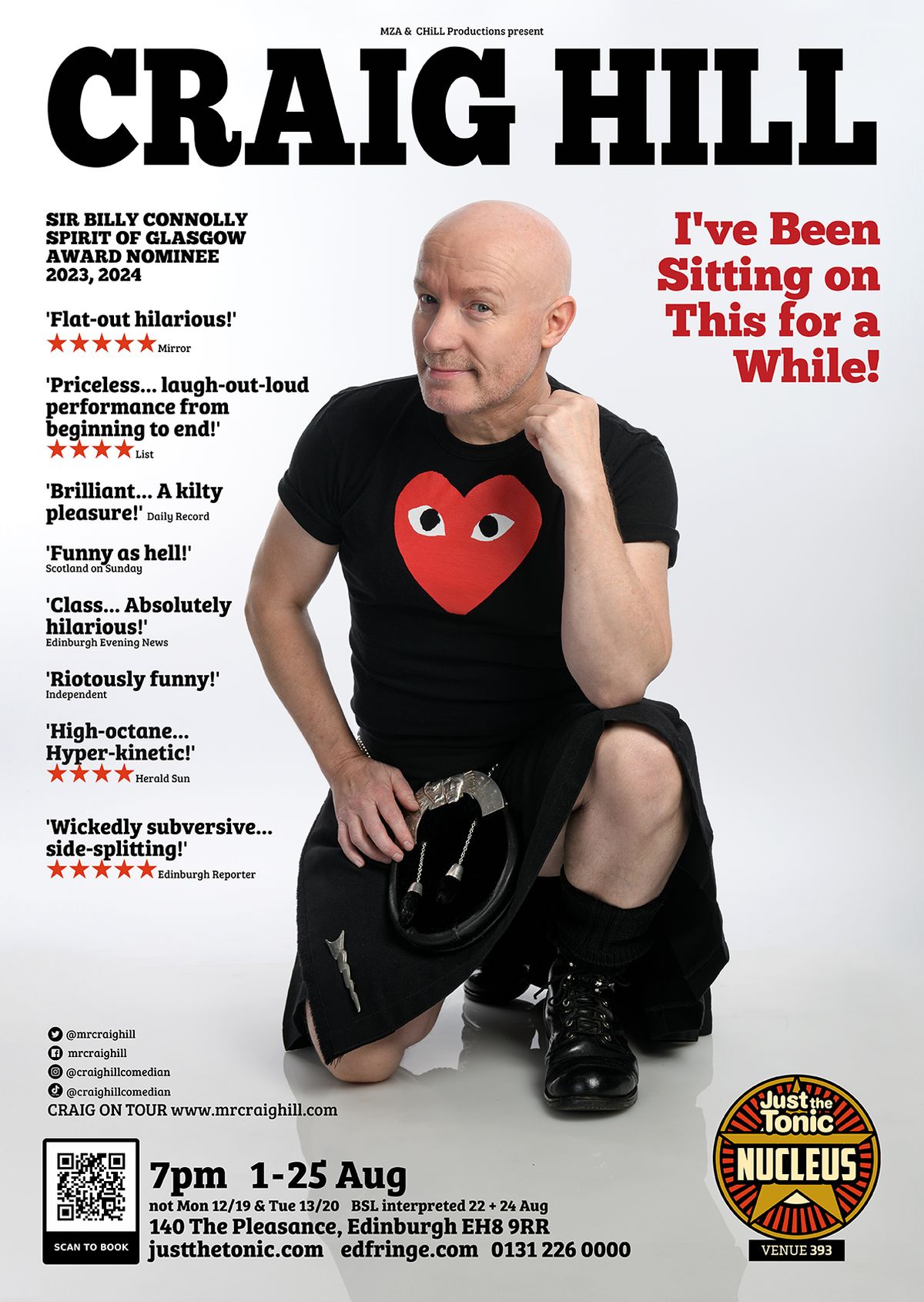 Craig Hill: I've Been Sitting On This For A While! - NEW SHOW AT THE 2024 EDINBURGH FRINGE!