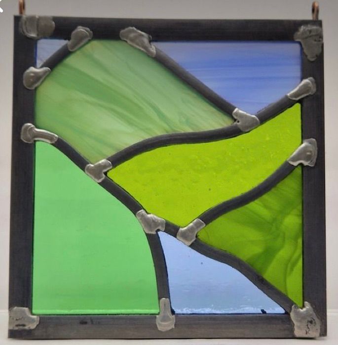 Leaded stained glass landscapes