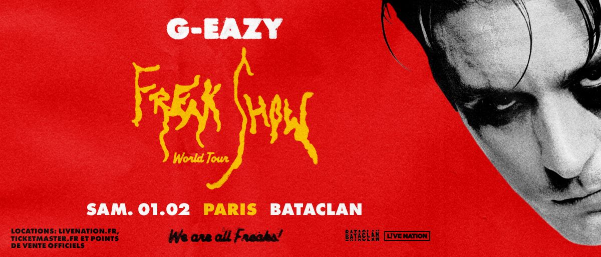 G-EAZY | Bataclan, Paris - samedi 1er f\u00e9vrier 2025