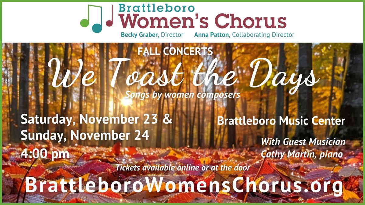 Brattleboro Women's Chorus Fall Concerts