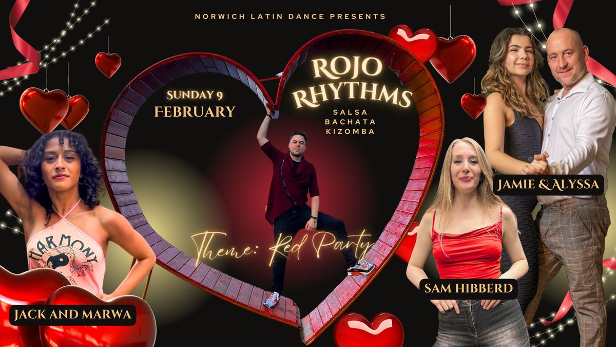 Rojo Rhythms SBK Social | Bachata, Kizomba, Salsa | Sunday 9 February 2025 | Karma Kafe, Norwich