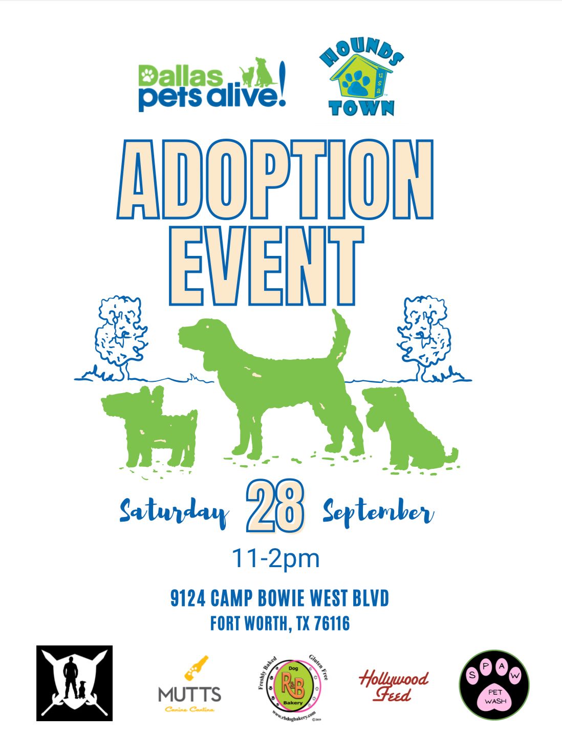 Dallas Pet Alive Adoption Event @HoundsTown!!