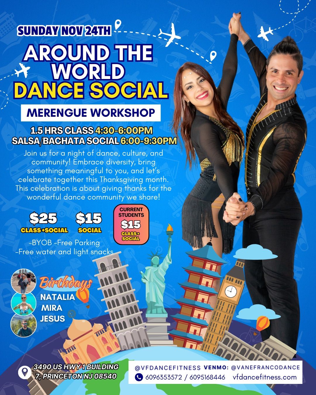 \ud83c\udf0d\ud83d\udd7a\ud83d\udc83Around the World Social Dance Party\u2728 \ud83c\udf0d