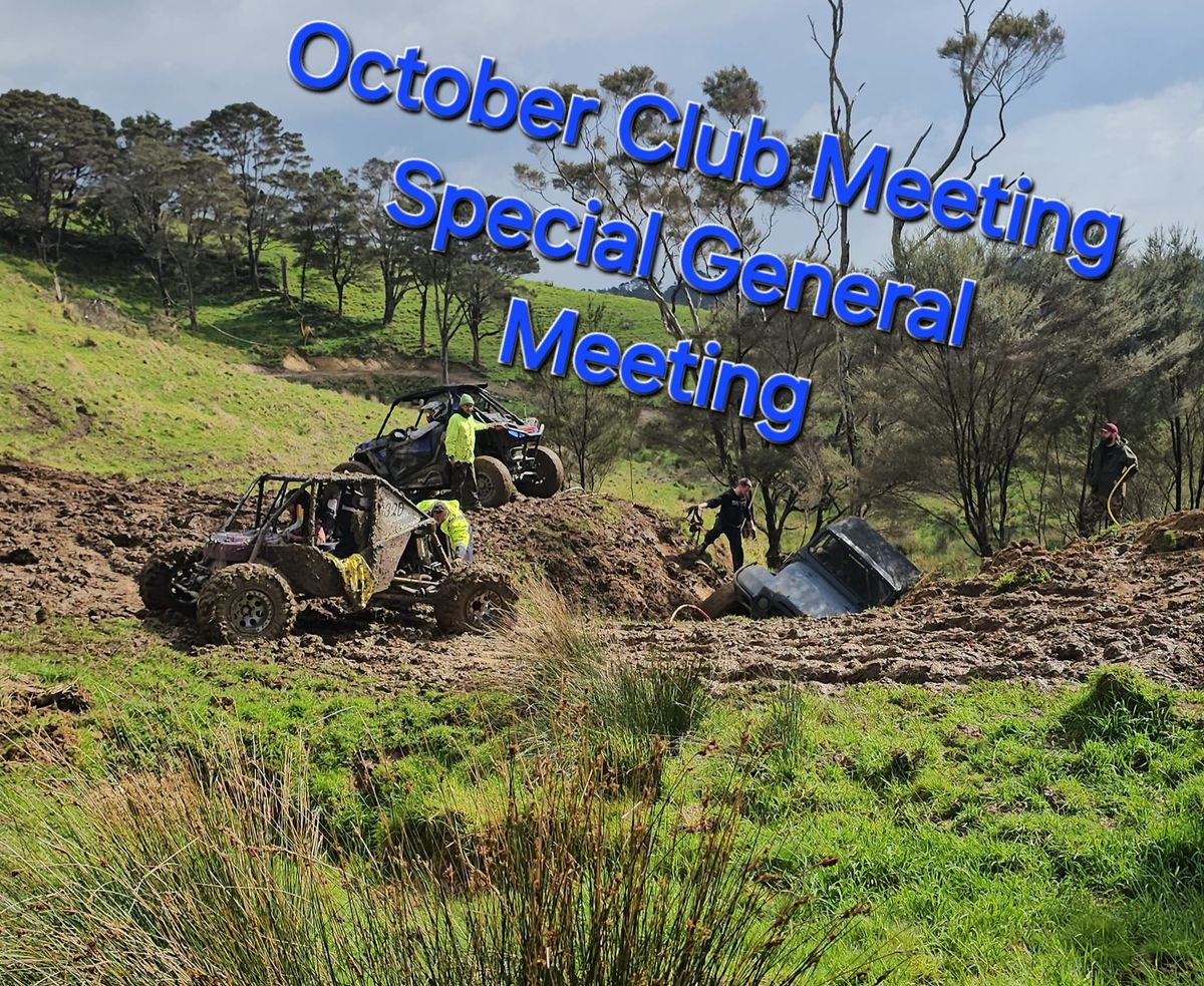 October Club Meeting - Special General Meeting