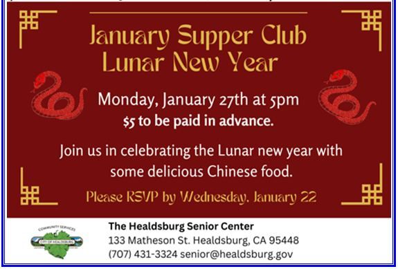 January Supper Club Lunar New Year