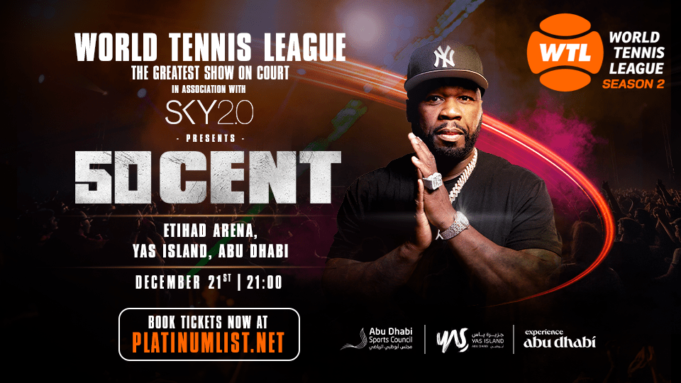 World Tennis League presents 50 Cent At Etihad Arena Abu Dhabi 2023