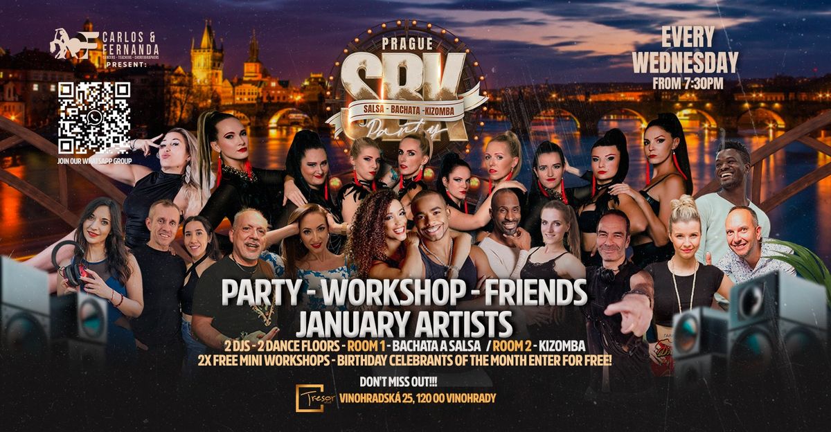 Wednesday Prague SBK Party Tresor! - Salsa, Bachata, Kizomba 