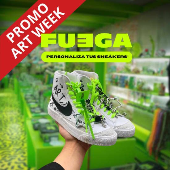 Promo Art Week en Fuega Lab: Personalizaci\u00f3n de sneakers.