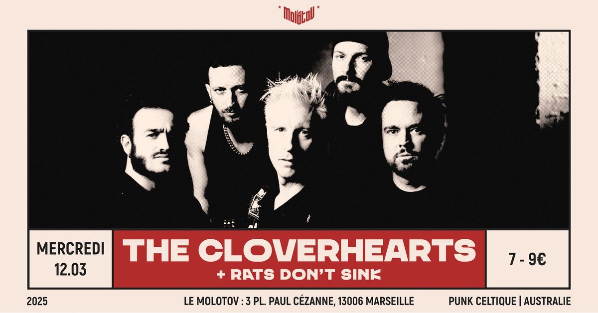 THE CLOVERHEARTS [Celtic Punk | Australie] + RATS DON'T SINK \u2022 Le Molotov, Marseille