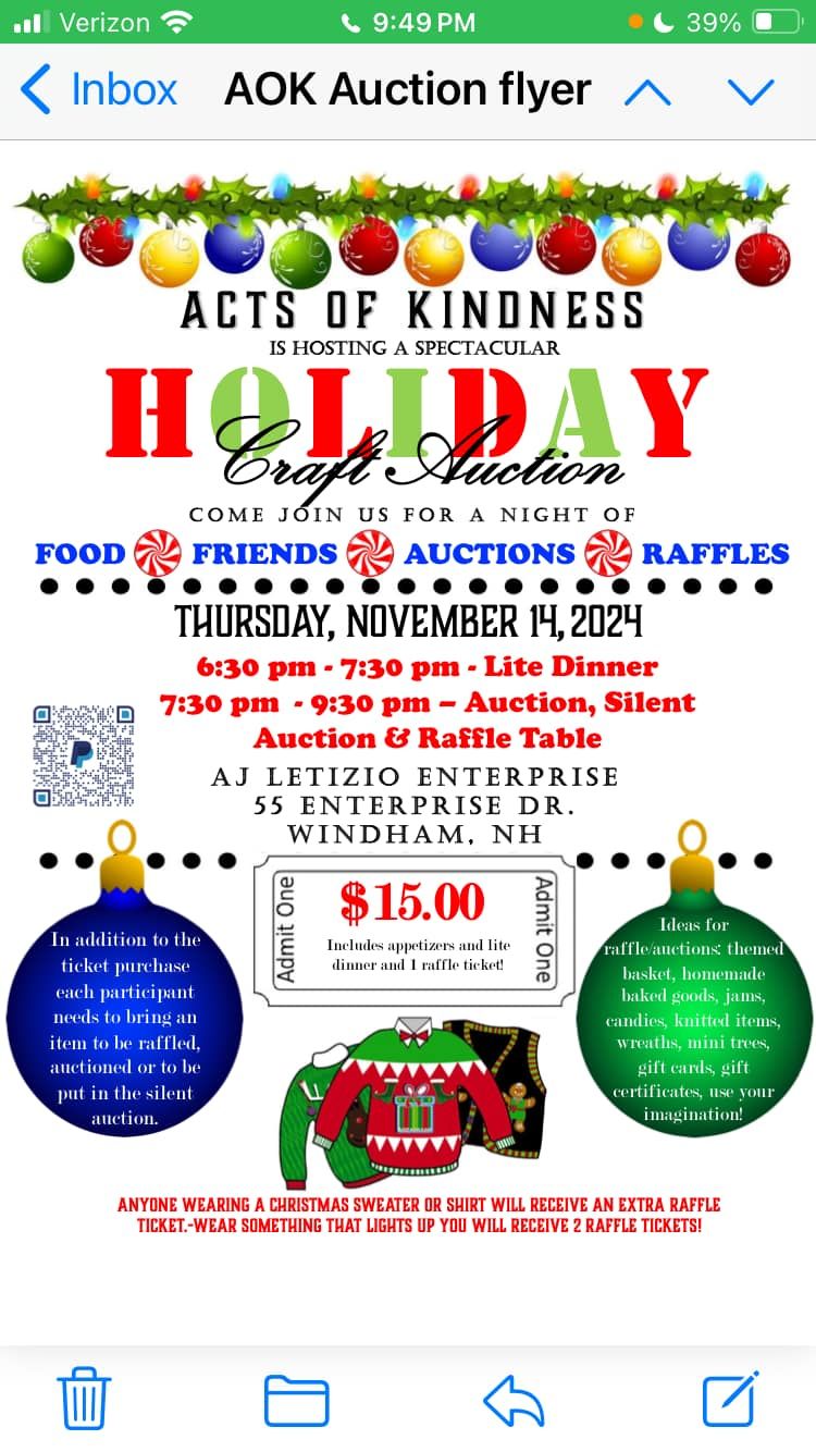 AOK's Christmas\/Holiday Auction