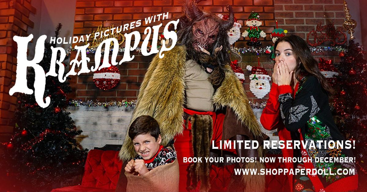 Pictures With Krampus At Paper Doll Curiosity Shoppe!