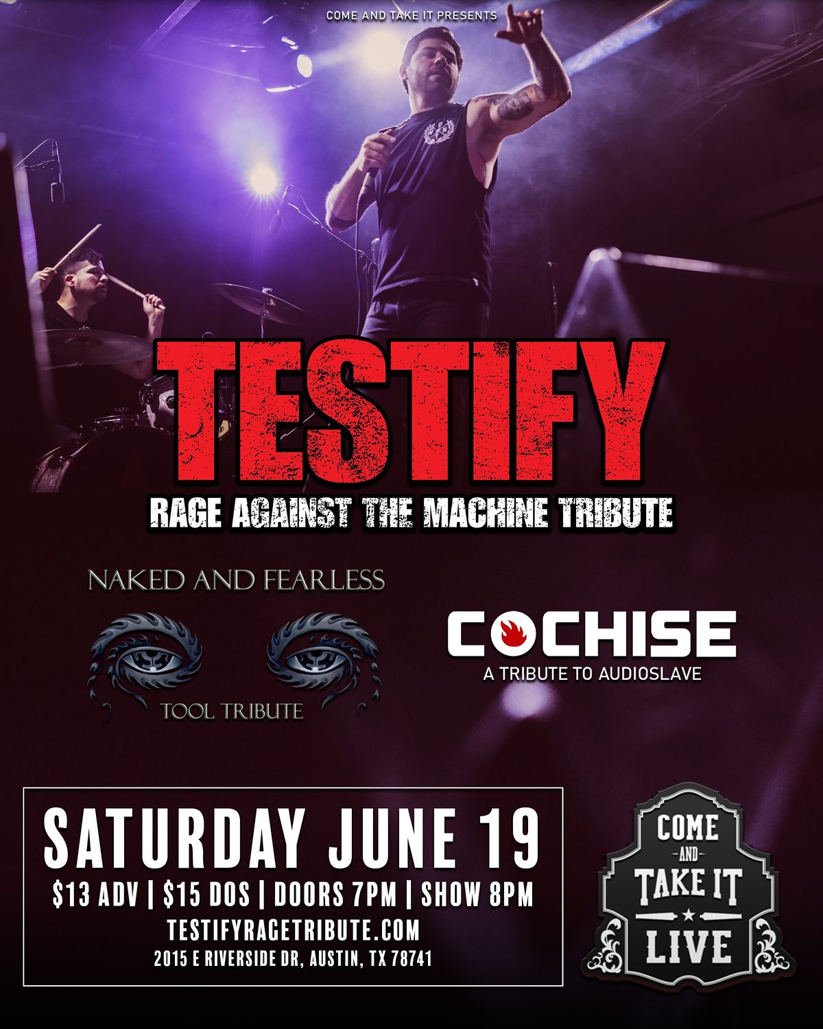 TESTIFY: Rage Against the Machine Tribute