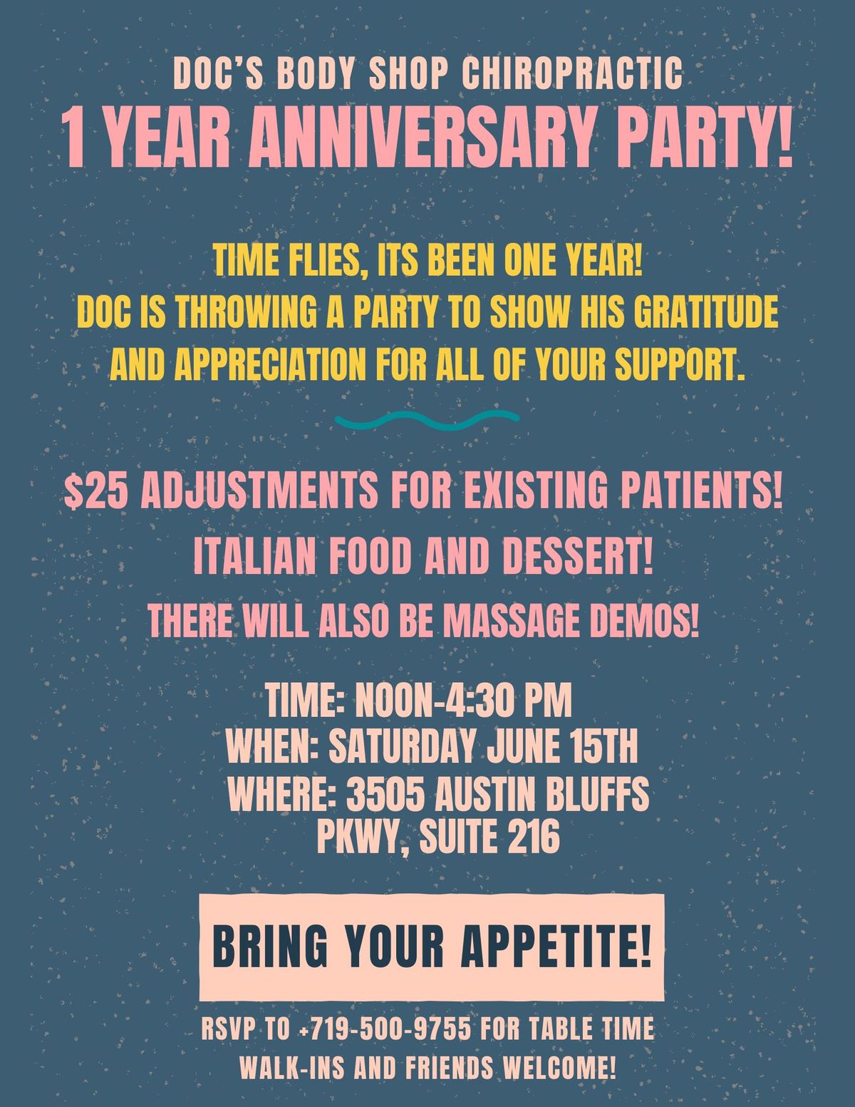 Doc's 1 Year Anniversary Party