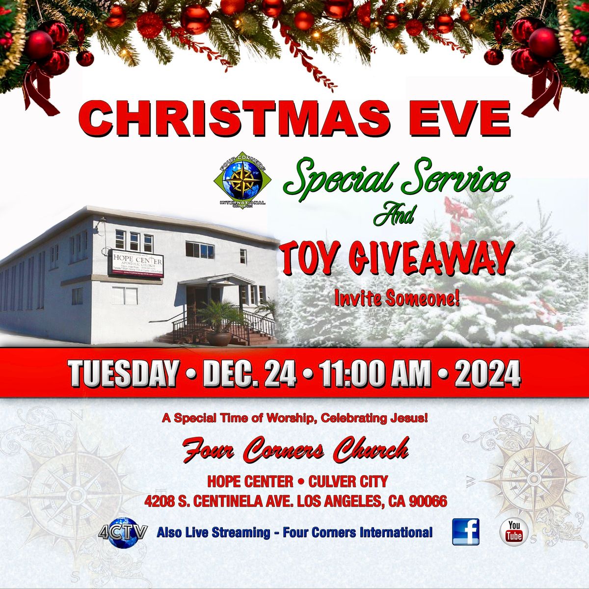 Christmas Eve Service & Toy Giveaway @ Hope Center | Culver City