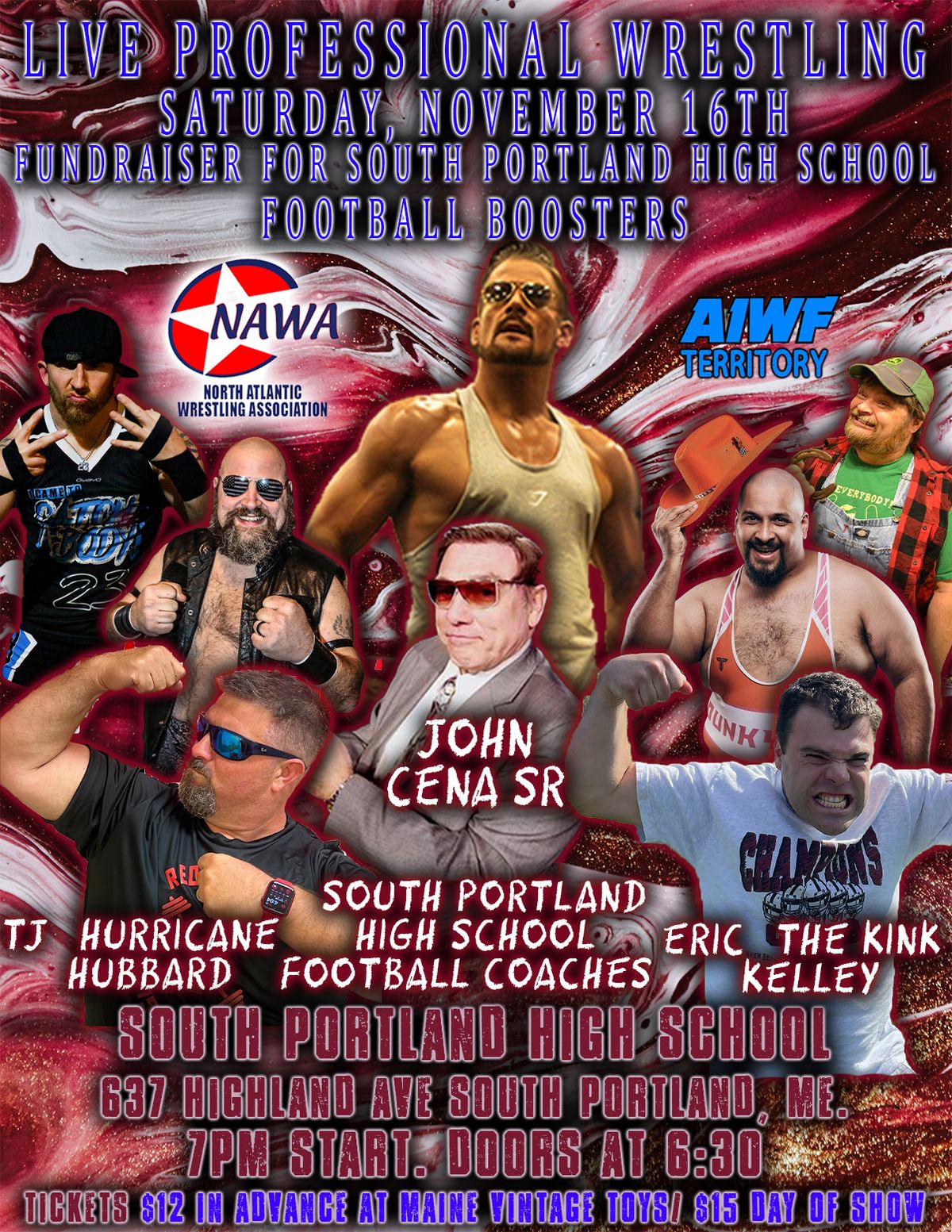 2nd Annual Red Riot Rumble - Pro Wrestling Fundraiser for South Portland Football Boosters