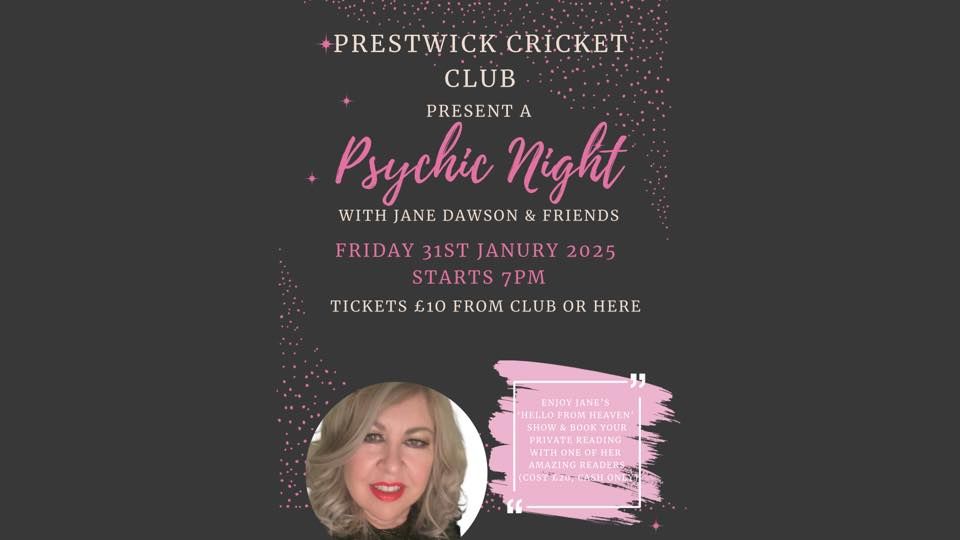 Psychic Night at Prestwick Cricket Club