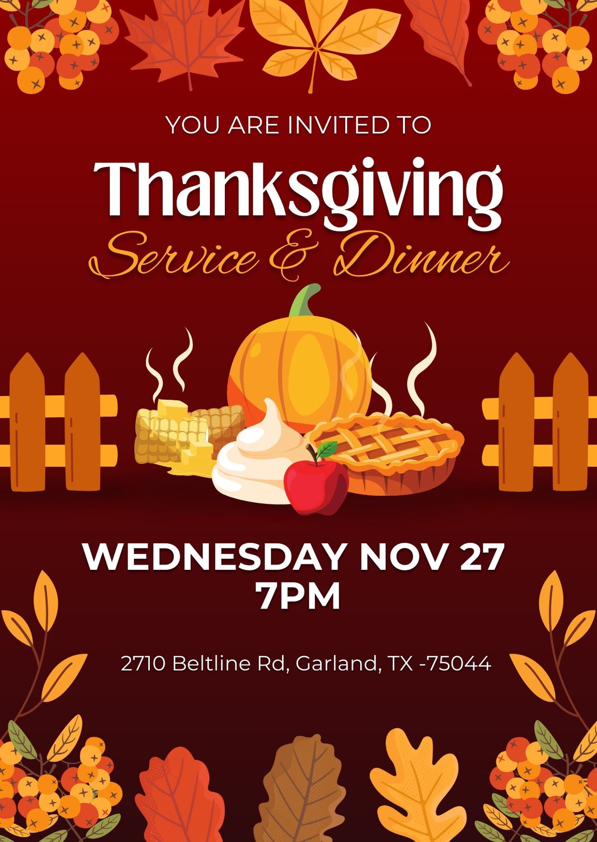 Thanksgiving Dinner & Service